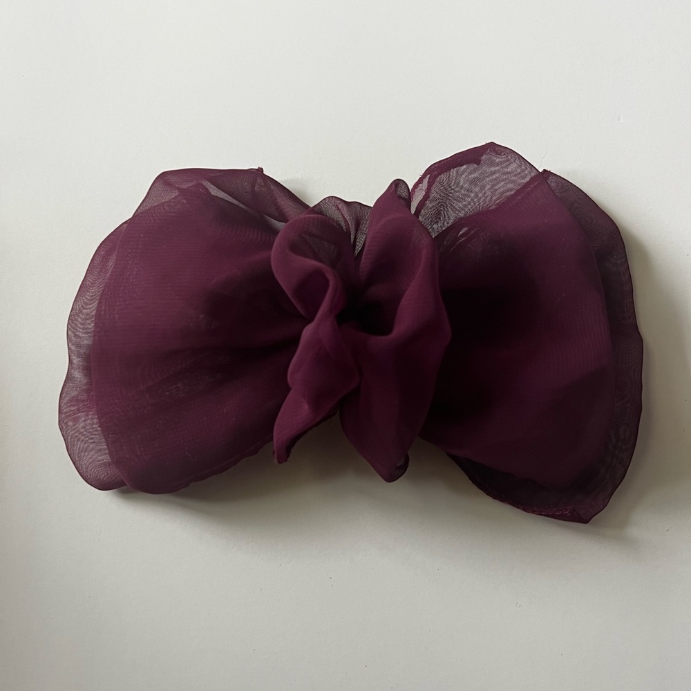 Vtg 80s 90s red tiered barrette bows - Picture 9 of 10